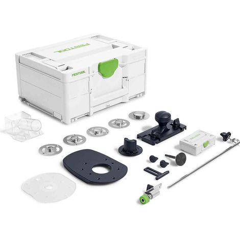 Festool – Kit d'accessoires pour défonceuse et affleureuse – Adaptateur rail de guidage – Bagues de copiage D17/D24/D27/D30/D40 – Systainer SYS3 XXS