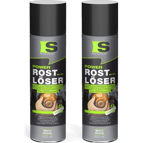 Spraytive 2x 500ml Power Rostlöser MoS₂ – Kriechöl mit Festschmierstoff – Rostentferner, hochkriechend & korrosionsschützend (1/5)