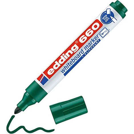 EDDING 660 Marqueur Tableau Blanc - Vert - Effaçable à Sec (1/5)