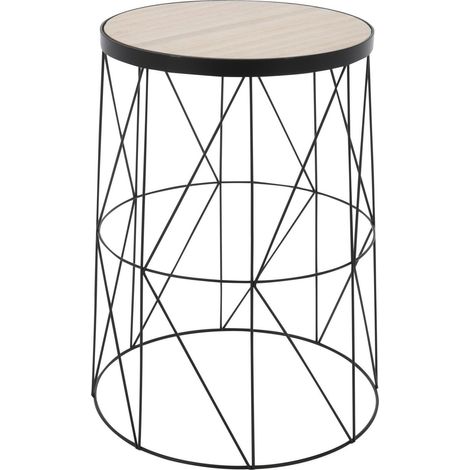 Mini mesa/soporte Rack redondo negro (1/2)