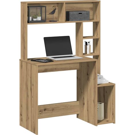 Schreibtisch mit Regal Artisan-Eiche 100x45x140cm Holzwerkstoff
