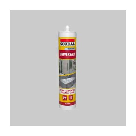 Silicone universale soudal 280 ml - testa di moro