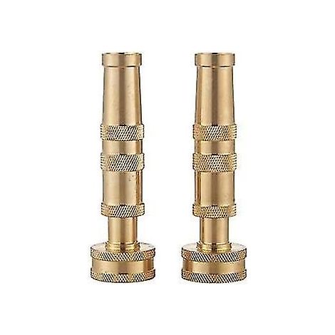 Adjustable Twist Brass Hose Nozzle, 4" Heavy-duty Water Hose Nozzle For Garden Hose 2pcs SXQ (1/5)