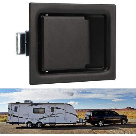 Accessoires pour caravanes et camping-cars : poignée de porte encastrée 8468 mm avec verrouillage plat, adaptée aux boîtes à outils de caravanes et camping-cars (866-4A) (1/5)