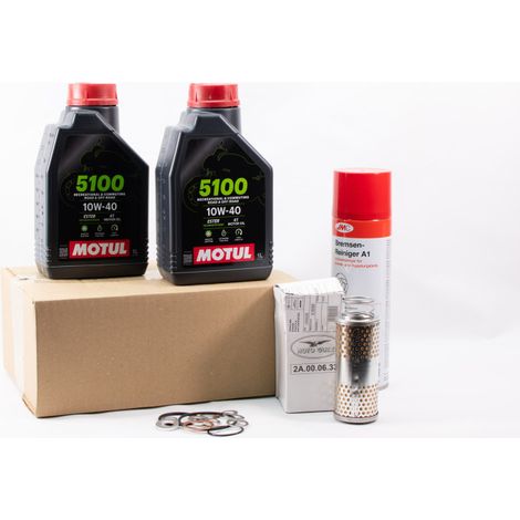 Kit Entretien Vidange Standard pour MOTO GUZZI NEVADA 750 de 1990 à 2004 - MOTUL 5100 10W40 2L