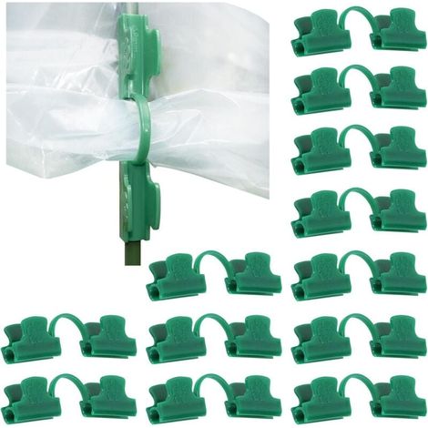 12 pezzi clip da giardino clip a molla clip da giardino a doppia estremità clip per serra, attrezzi da giardinaggio clip per piante per la stagione del giardino supporto per estensione piante (1/5)