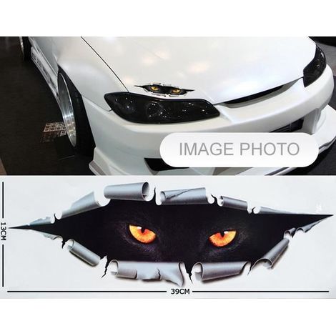 Sticker Personnalisation Voiture Auto Autocollant Film Monstre - Noir - DÉCORATION VÉHICULE - 39x13cm-Ywey (1/4)