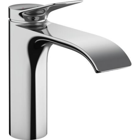 Convient pour mitigeur lavabo VIVENIS 110 chromé, avec levier et tube d'évacuation (1/5)