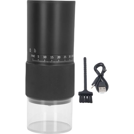 Moulin à café électrique Portable, réglable, chargeur USB, fraise conique en céramique, pour la maison, les voyages, le Camping et le bureau (1/5)
