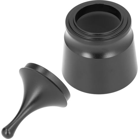 Anneau doseur à café en acier inoxydable 304, récipient pour poudre, accessoires pour café, 58 mm, noir (1/5)