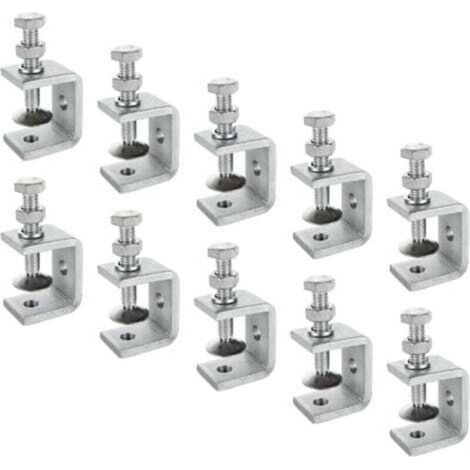 10 Pièces Serre Joints C 30mm, Pince C Acier Inoxydable 304 Réglable Plage de Serrage 0-25mm pour Soudage Charpentier Montage Domestique, l'Ébénisterie