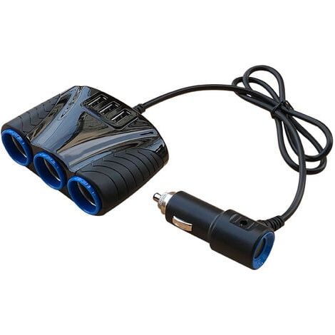 12V chargeur de voiture 3 en 1 allume-cigare inverseur adaptateur secteur USB chargeur de voiture prise pour IPhone IPad téléphone portable DVR GPS 1 pièces (1/5)