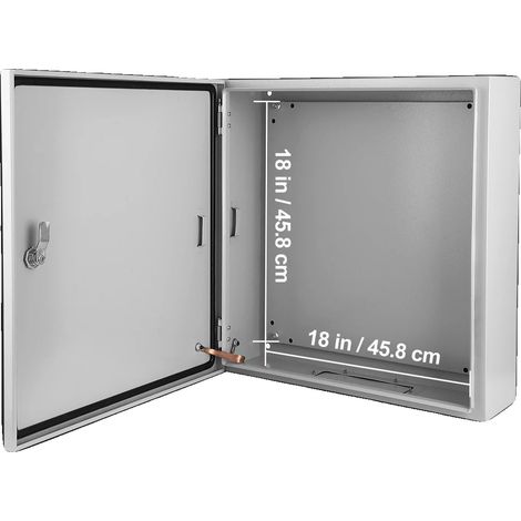 Caja de conexiones eléctricas, resistente al agua IP66, diseño con cierre seguro, 20 x 20 x 6 pulgadas. (1/2)