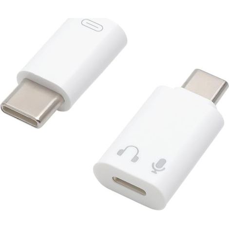 Adattatore PD27W da femmina a maschio USB-C, adattatore audio a USB-C, adattatore di ricarica rapida per ricarica, trasferimento dati e cuffie OTG per iPhone 17/16/15 Pro (1/5)