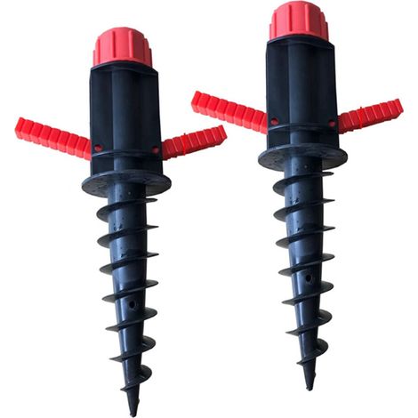 2X Parasol de Plage Ancre de Sable Camping En Plein Air Tarière à Gazon Support En Spirale Support de Rangement Robuste (1/4)