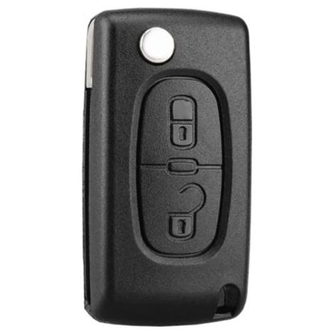 Coque clé pliable CE0536 pour Peugeot 207 307 308 407 408 3008 5008 – Remplacement boutons 2 pièces – Circuit électronique non inclus (1/4)