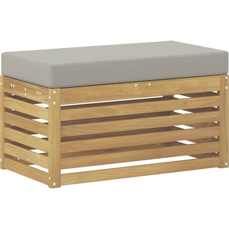 Outdoor Stool Bench White 80 x 43 x 45 cm Solid Acacia Wood vidaXL