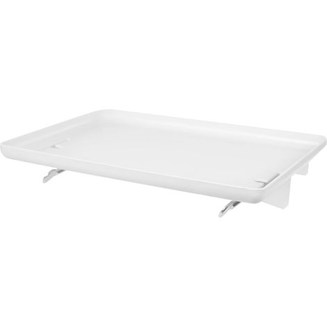 Organisateur de lit rectangulaire à suspendre - Table suspendue - Forte gravité - Table d'appoint avec fente pour câble - Table de chevet suspendue - Pour Lit superposé et lit superposé - Blanc (1/5)