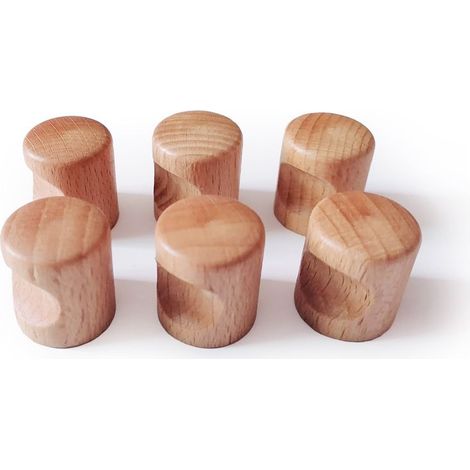 Pomelli in legno per cassetti - Maniglie in legno per mobili da cucina - Pomelli in legno per cassetti - Maniglie in legno per mobili, accessori per ante di armadi, cassetti, guardaroba, scatole per s (1/5)