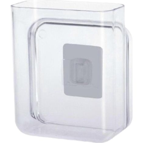 Organisateur mural multifonctionnel gain de place pour porte de placard de cuisine, panier de rangement transparent pour salle de bain de dortoir-10 cmx4.5 cmx12 cm (1/5)