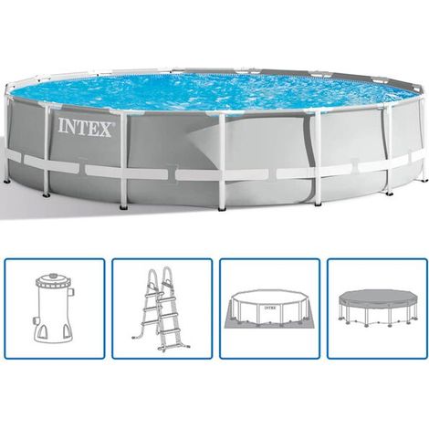 Piscine Intex Prism encadrée 457 x 107 cm 26724 GN (1/5)