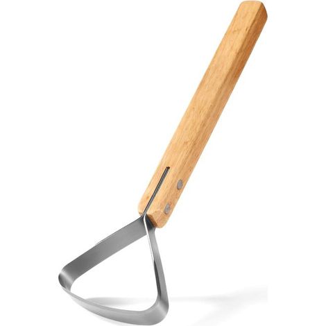 Raspadores de acero inoxidable con mangos de madera, herramientas para trabajar el cuero, raspadores de carne para el procesamiento de pieles, herramientas para curtir pieles.