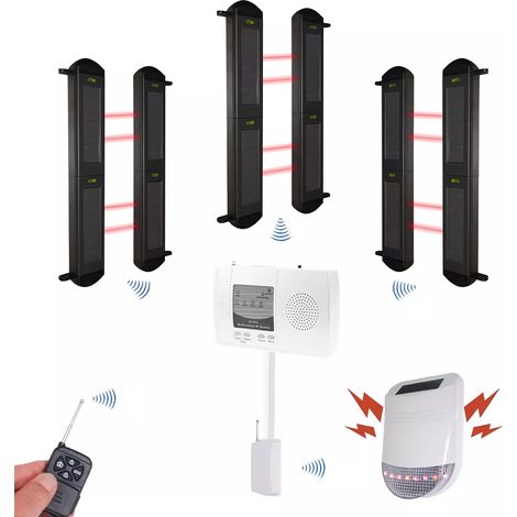 Kit "protection agricole" - 3 jeux de barrières 2B portée 900m + alerte locale sirène 105 dB (gamme DA600+/HY) (1/5)