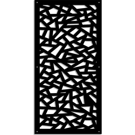 APOCALYPSE - Panneau ajouré en PVC - Brise-soleil - Couleur : noir - Dimension : 50x150 cm