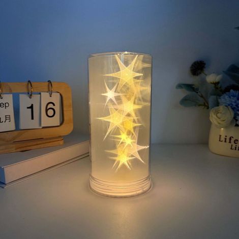 Lampe De Chevet En Forme D Etoile - Lampe De Table Sans Fil A Batterie - Led Moderne Pour Chambre A Coucher Salon - 1 Unite (1/5)