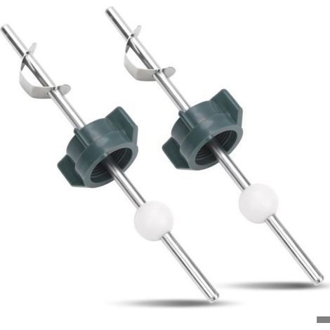 Tige Pivotante Pour Bonde Escamotable - Diamètre Tige 5,5 mm - Bille 18 mm - Tige Courte 37 mm / Longue 107 mm - Capuchon Vert 20 mm - 1 Pièce (1/4)
