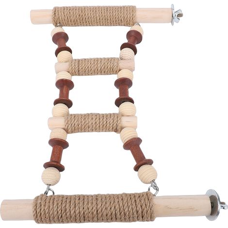 Ponte per pappagalli in legno di faggio antiscivolo, accessorio per gabbia, scaletta per uccelli, giocattolo per animali domestici (1/5)