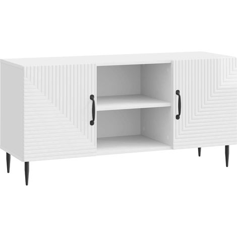 TV Cabinet High Gloss White 102 x 34.5 x 50 cm Engineered Wood vidaXL