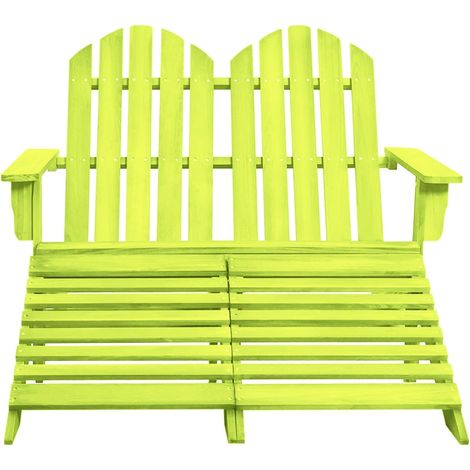 Maison Exclusive - Adirondack-Gartenbank 2-Sitzer mit Fußteil Tan