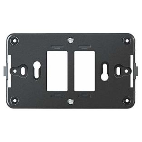 Supporto per scatola tonda 2 posti compatibile con Magic - Elettrocanali 99652F