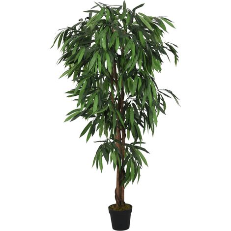 Árbol de mango artificial con 900 hojas verde 180 cm vidaXL