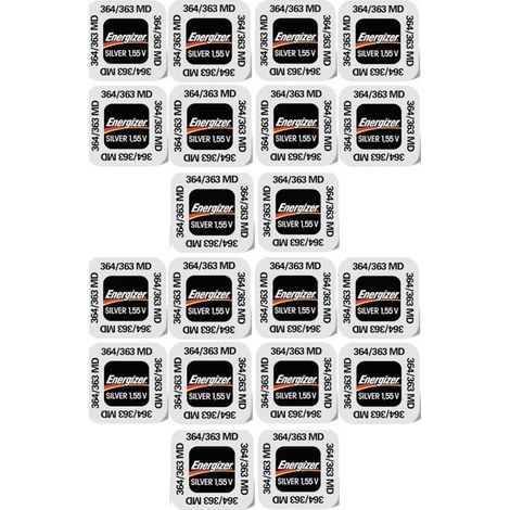 .20 piles Energizer 364/363.