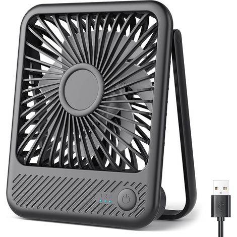 Ventilateur de bureau USB, petit mais puissant, ultra silencieux,3 vitesses,mini ventilateurs de lit silencieux pour bureau, maison, extérieur (1/5)