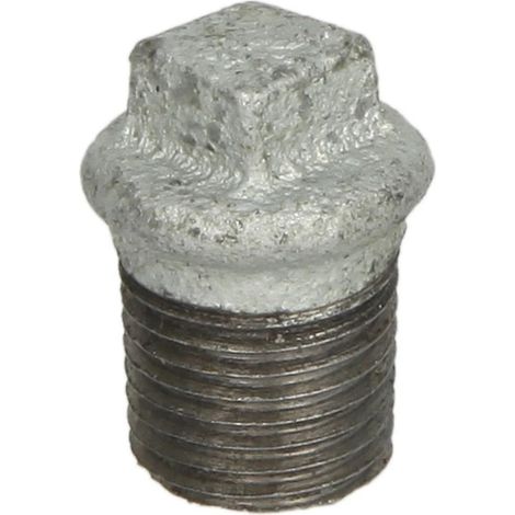 Raccord en fonte malleable galva Nr.290 cache-vis bouchon diam. 3/8"