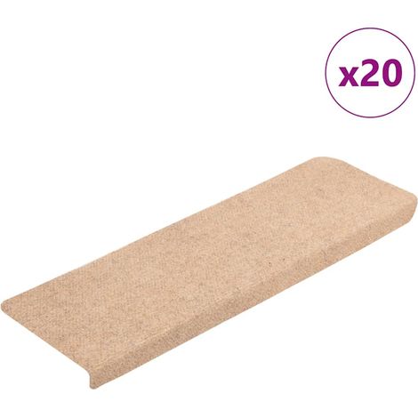 vidaXL Stufenmatten Selbstklebend 20 Stk. Creme 65x21x4 cm