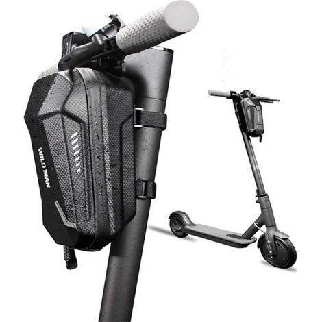 Sac de Guidon pour Scooter électrique - Imperméable EVA Coquille Dure - Grande Capacité 3L - Noir (1/4)
