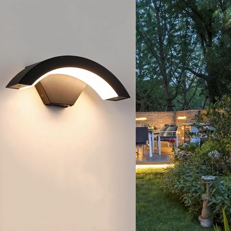 Applique Murale Exterieure LED 18W IP65 Etanche, Moderne Lampe Decoration Exterieur pour Jardin, Terrasse, Mur, Allée (1/5)