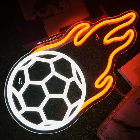 Enseigne LED football USB, panneau lumineux dimmable pour décoration murale (1/5)