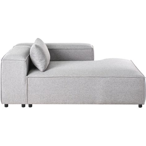 Left-Hand Chaise Lounge BRANDE Grey (1/5)