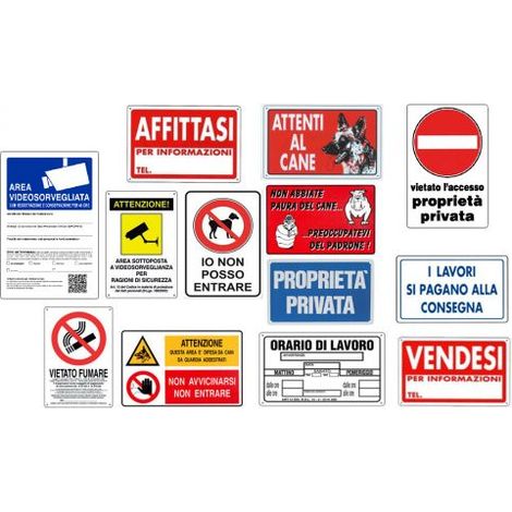 CARTELLO IN PLASTICA AFFITTASI PER INFORMAZIONI 300X200 (1/2)