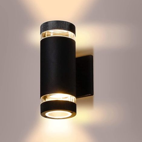 Applique murale extérieure moderne à LED ovale, éclairage vers le haut et vers le bas (1/4)