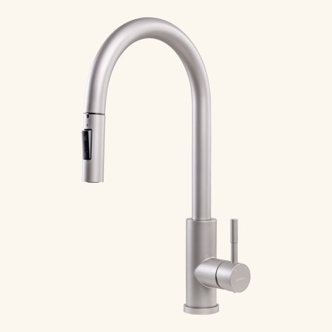 Robinet douchette Luisina inox massif MARCEAU gris perle (1/5)
