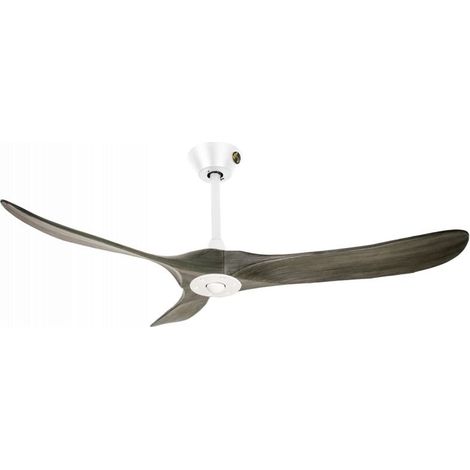 Ouray  de Klassfan - Ventilateur de plafond et destratificateur moteur DC Blanc pales bois gris 25 à 40 m² OurayDC4P7Gr132 (1/5)