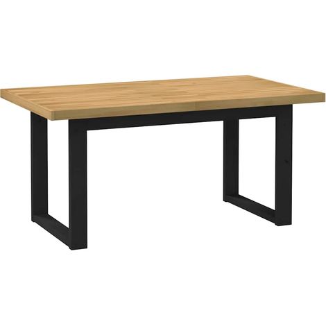 vidaXL Table à manger NOAIN pieds en forme de U 160x90x75cm massif pin