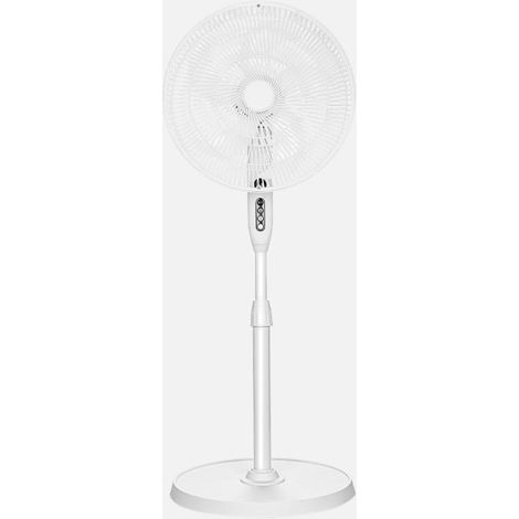Ventilador De Pie Siluro Blanco 3vel 50w 5asp Fijo Y Rotatorio Regx42x42cm