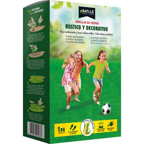Semences de gazon rustiques et décoratives Batlle - Boîte de 1 kg